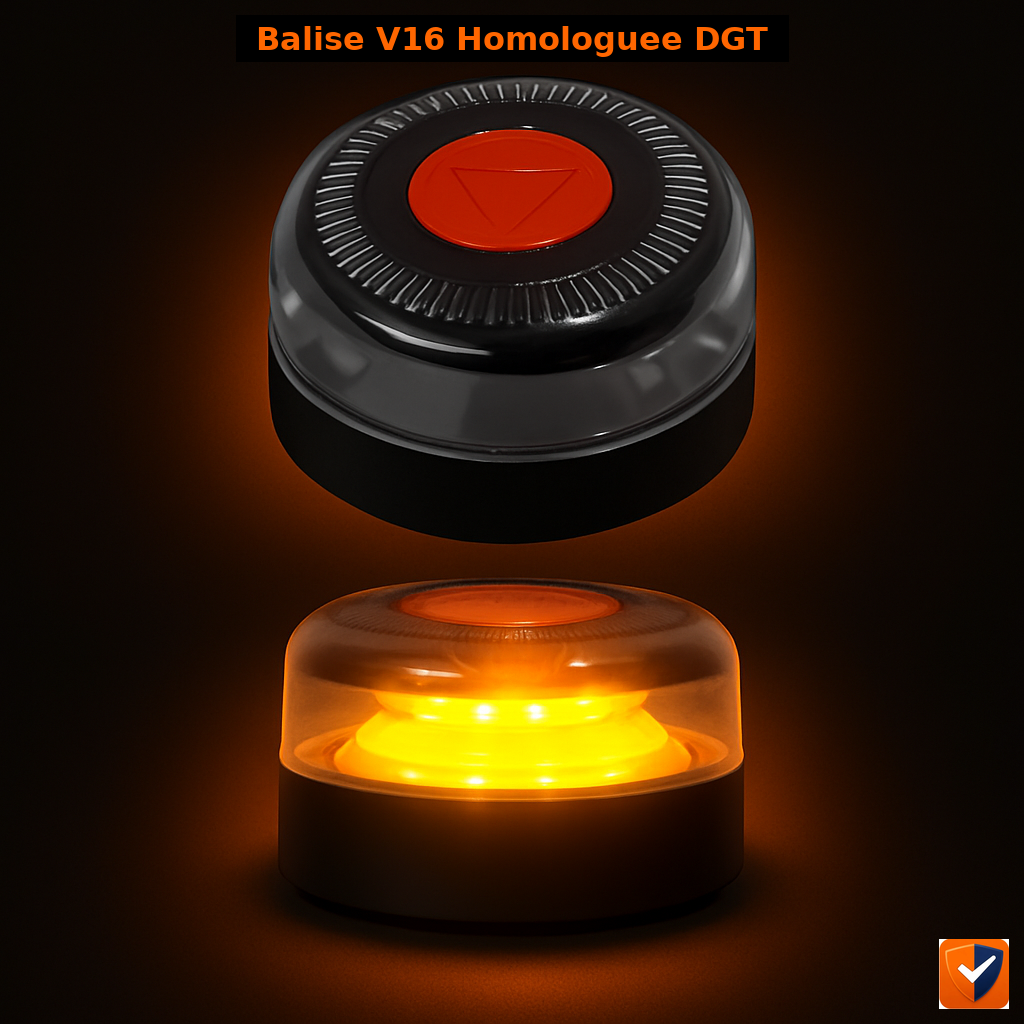 Signal de détresse V16 homologué orange sécurité routière