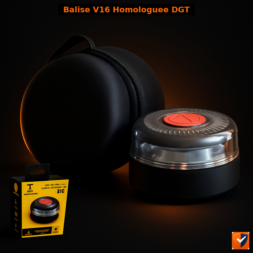 V16 signal de détresse lumineux homologué orange